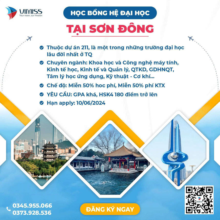 Học bổng trường Đại học Tế Nam mới nhất năm 2026